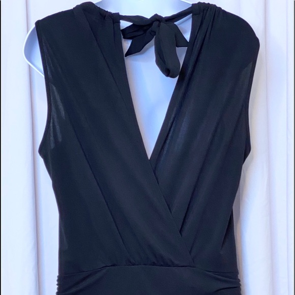 BCBGMaxAzria black ruched dress - Picture 4 of 4